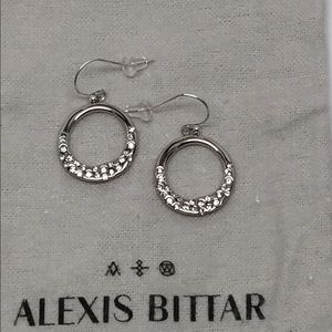 Alexis Bittar Small Crystal Circle Drop Earrings