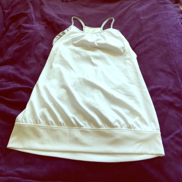 Old Navy White and Gray Workout Tank