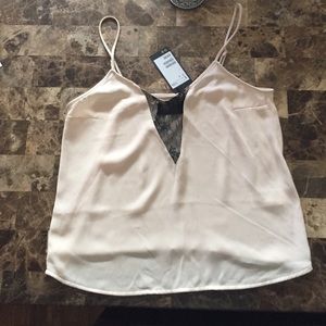 H&M cami with lace insert