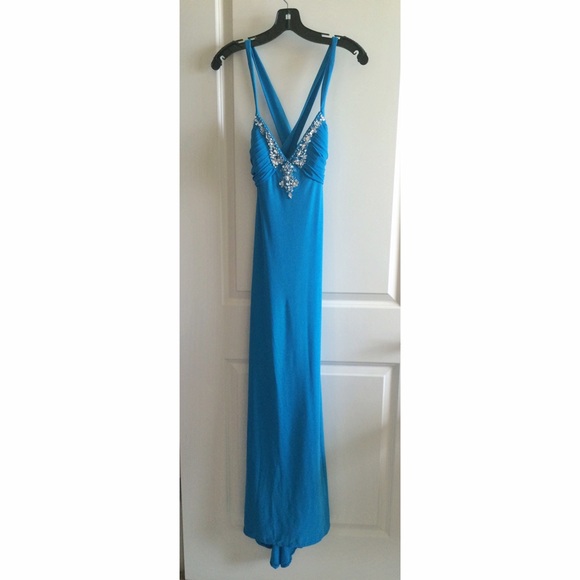 Morgan & Co Teal Prom Dress (NWT)