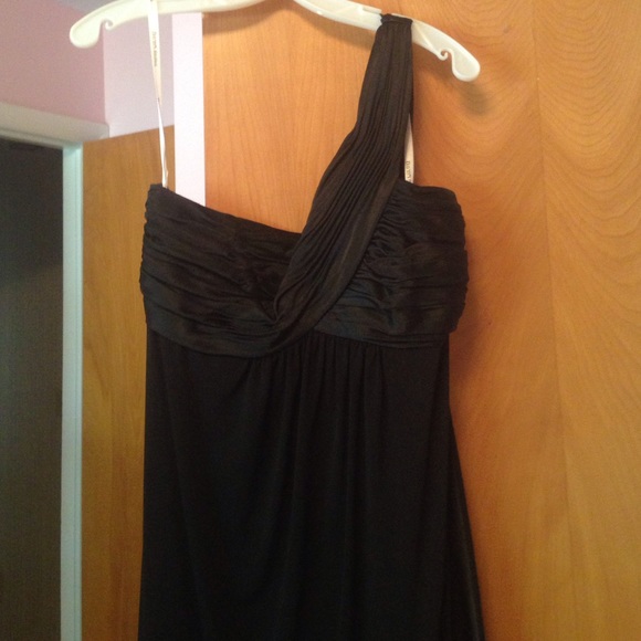 NEW 🖤 David's Bridal One Shoulder Jersey Dress - Picture 3 of 7