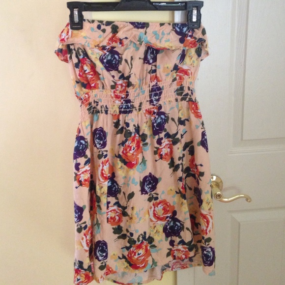 Full tilt strapless flower dress