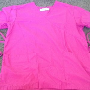 Pink scrub top