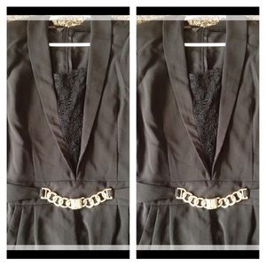 Black Romper with gold center piece
