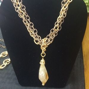 Handmade and natural stone necklace