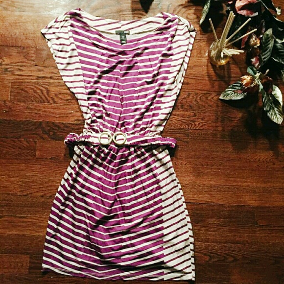 H&M strip purple dress