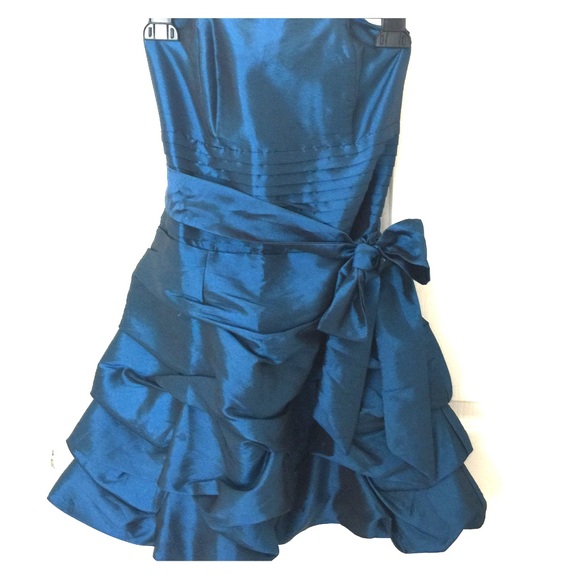 Blue/Charcoal Shine Dress - Prom or Wedding