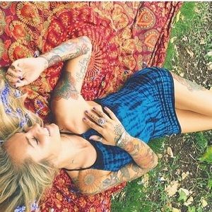 Urban outfitters tie die dye cross back dress