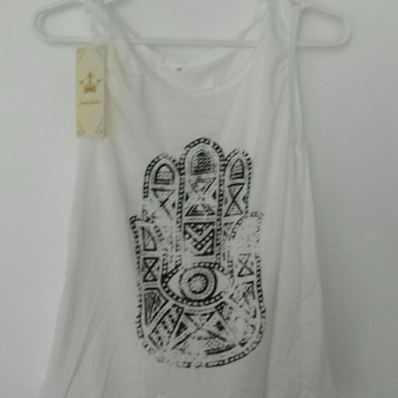 White summer tank top. Open back - Picture 3 of 4