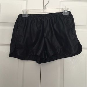 Brandy Melville Faux Leather Shorts
