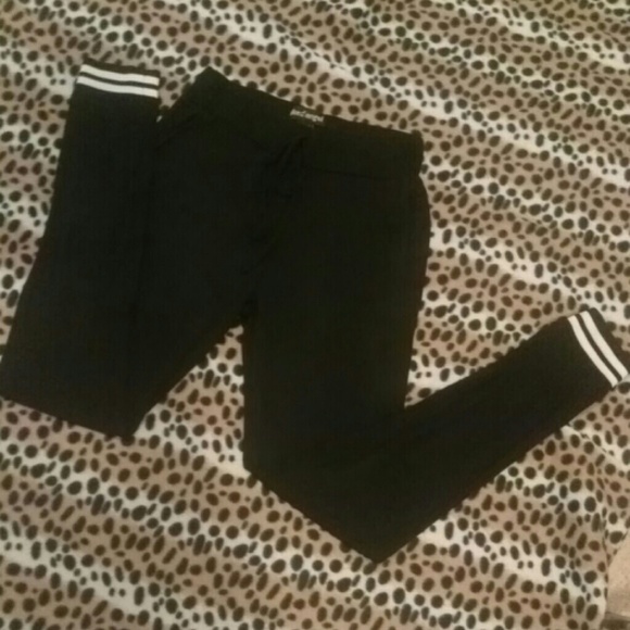Black pants with cuff bottoms