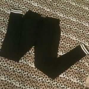 Black pants with cuff bottoms