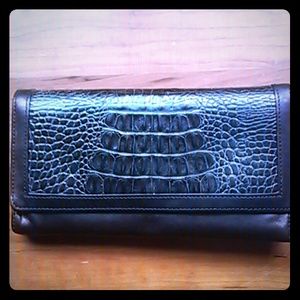 Brahmin black leather wallet