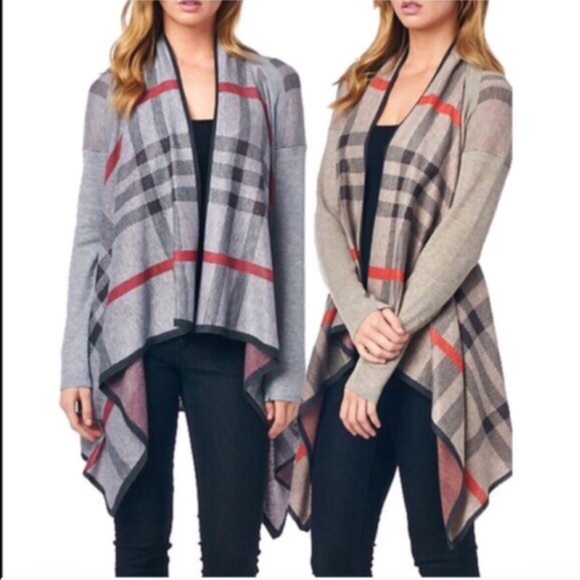 Jackets & Blazers - 🆕The NOLA plaid cardigan - GREY