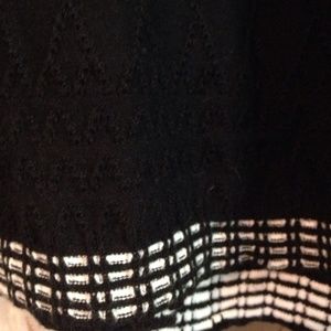 Max Studio black sweater dress with white trim
