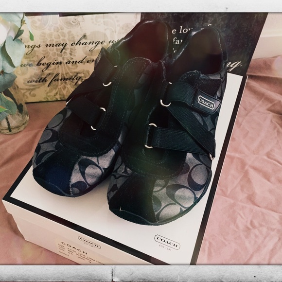 Coach Black Tennis Shoes Size 6.5
