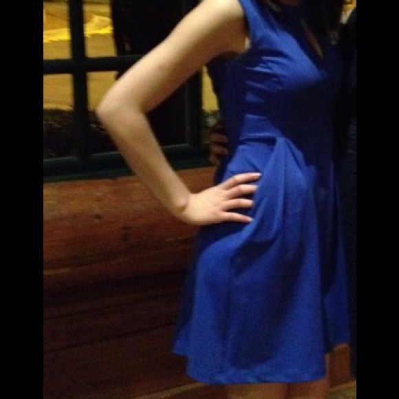 Cynthia Rowley blue flared skirt dress - Picture 3 of 3