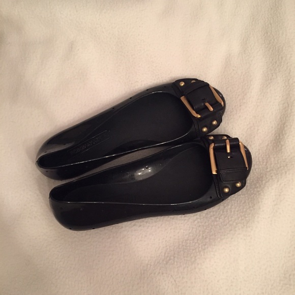 BCBG MaxAzria jelly buckle flats