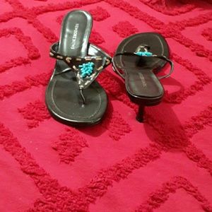 Dark brown&with beige trim&turqio like new