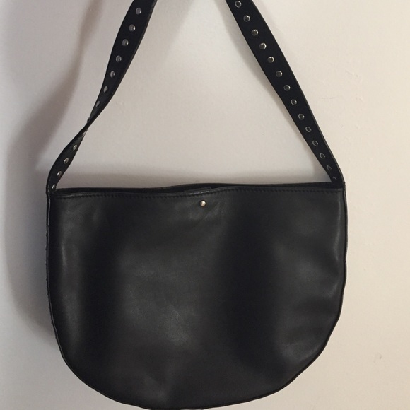 Nine West black leather studded bag