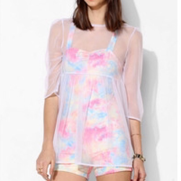 Unif tie dye leotard shorts