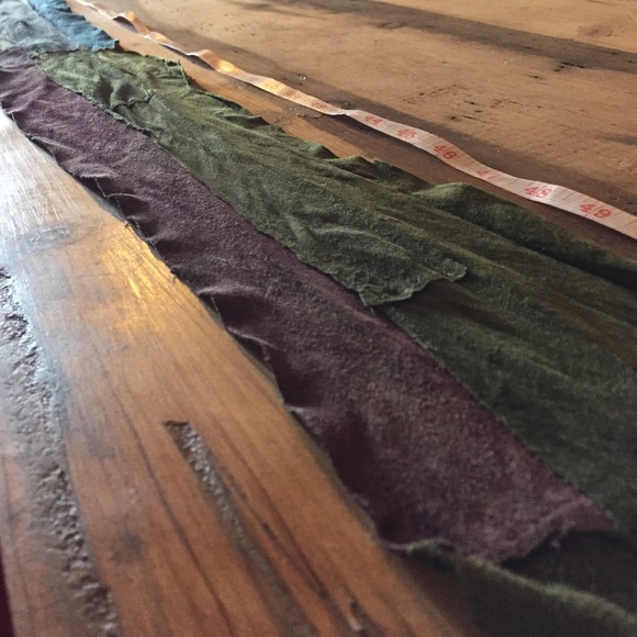Amazingly supple suede scarf or belt multiple hues