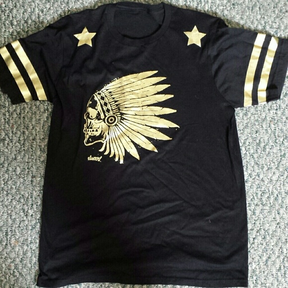 Fun top with gold print