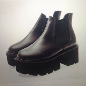 Black Platform Ankle Boots