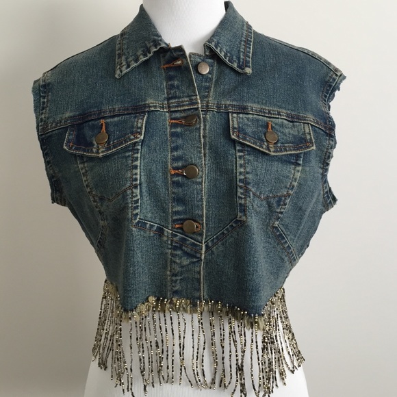 Sleeveless Jean Jacket