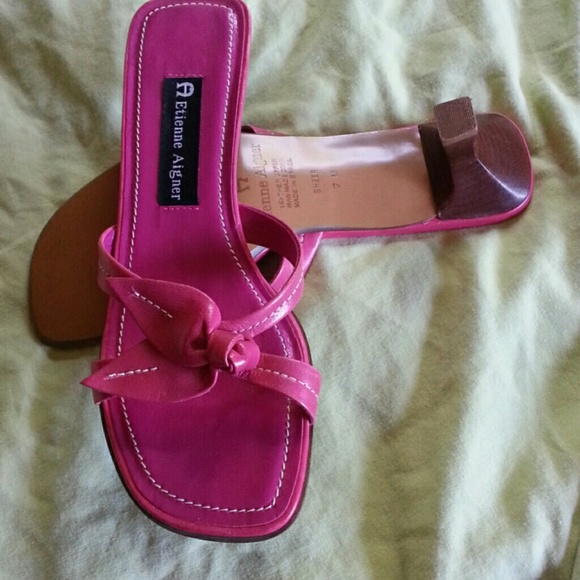 A Etienne  Aigner pink SANDALS BUNDLE AND SAVE - Picture 2 of 3