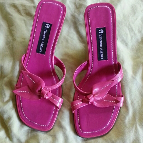 A Etienne  Aigner pink SANDALS BUNDLE AND SAVE - Picture 3 of 3