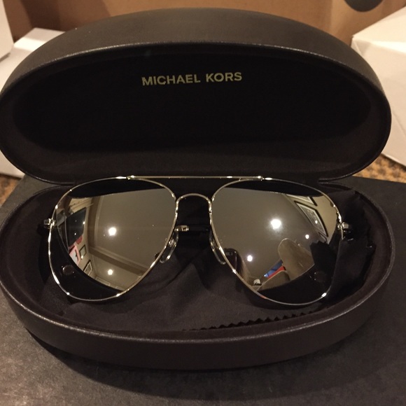 michael kors mirrored aviator sunglasses