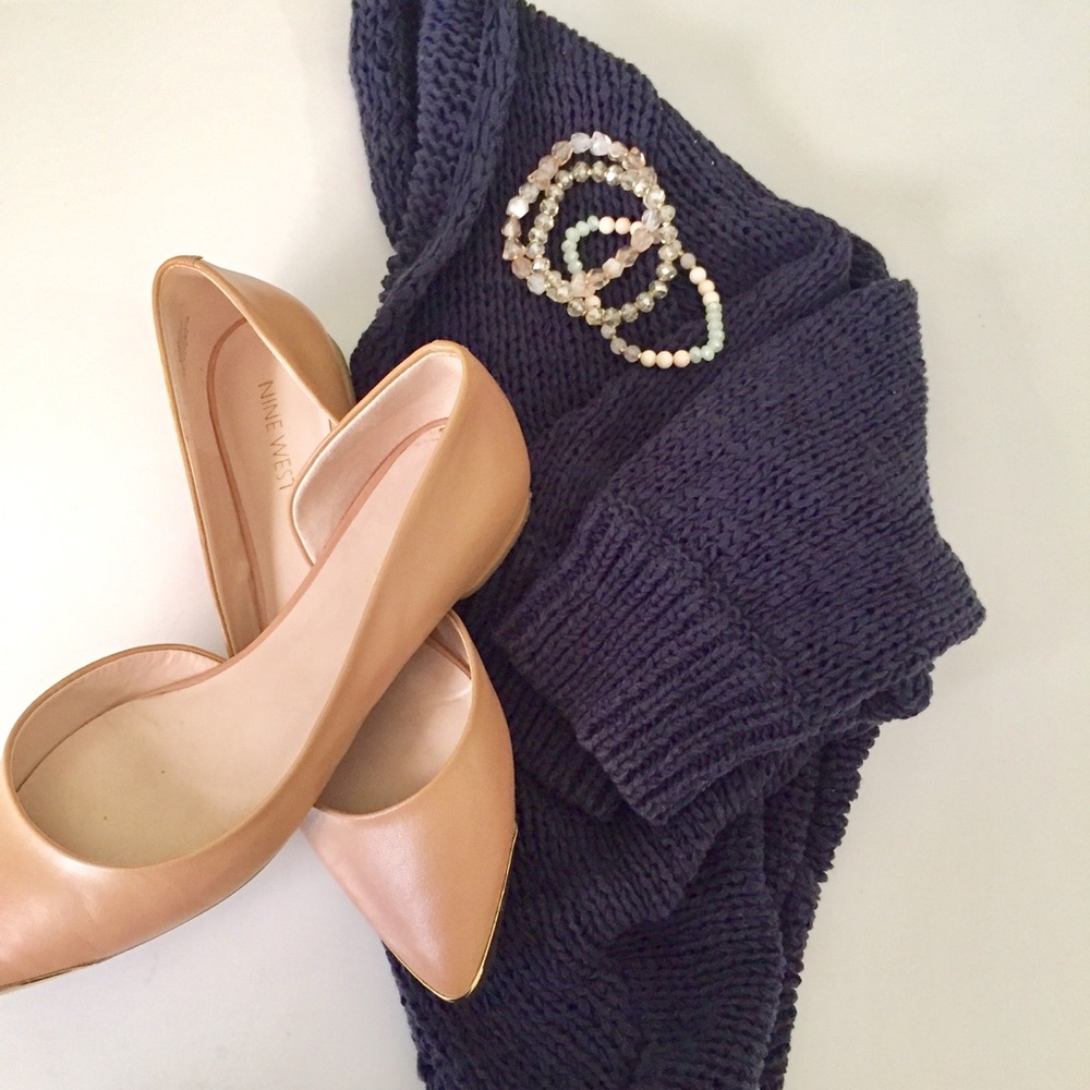 {NY&Co.} Navy Blue Cropped Cardigan