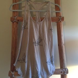 Bird patterned tank top