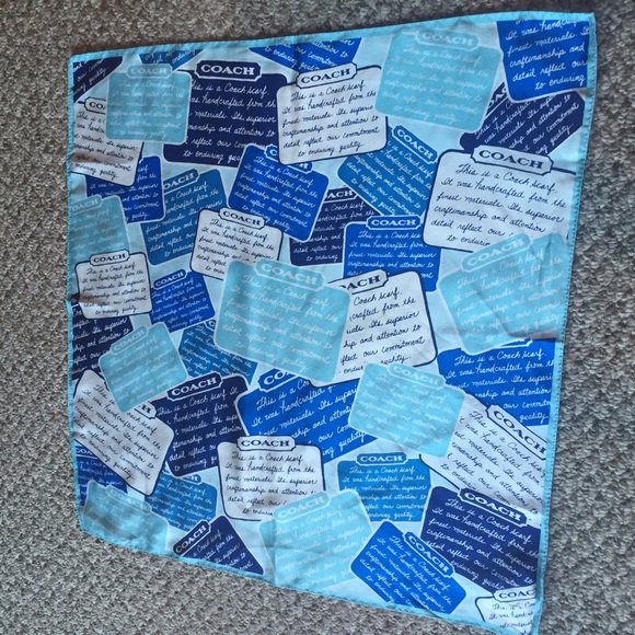 Coach 100% Silk Scarf - Picture 1 of 1
