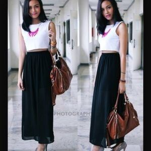 Black maxi skirt