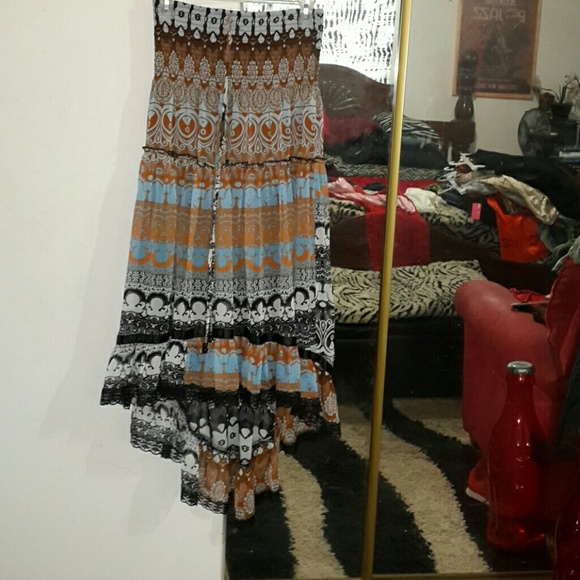 Multi color sun dress can be worn as skirt