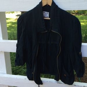 Navy blue slouchy light jacket