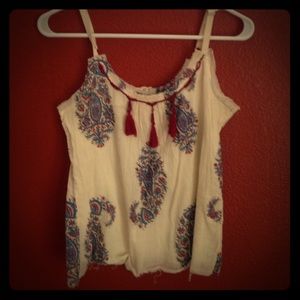 Lucky Brand paisley bohemian tank top