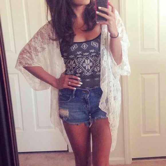 White Lace Kimono