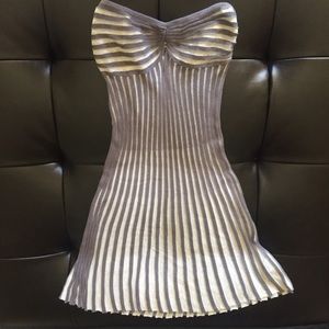 Stripe Shimmer Tube Dress
