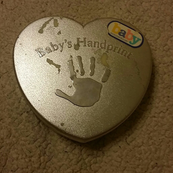 Baby hand or foot print. .