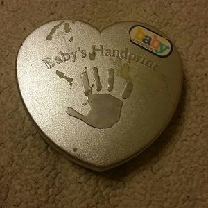 Baby hand or foot print. .
