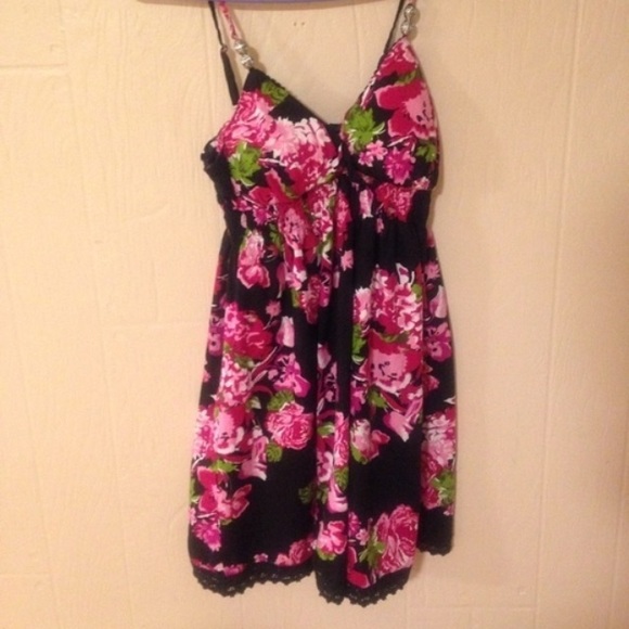 Rose pattern dress