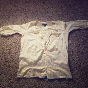 Calvin Klein 3/4 sleeve lacy top