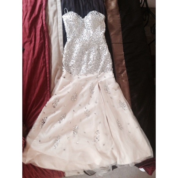 Crystal Diamond Prom Dress - Picture 2 of 3