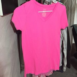 Neon pink athletic top