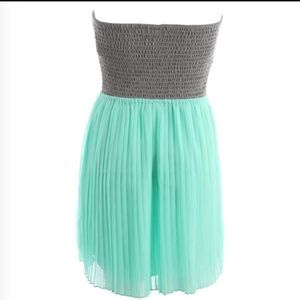 MINT GREEN AND GREY ROXY DRESS