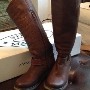 Steve Madden Fairmont Brown leather boots