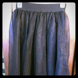 NWOT Black Tulle Midi skirt